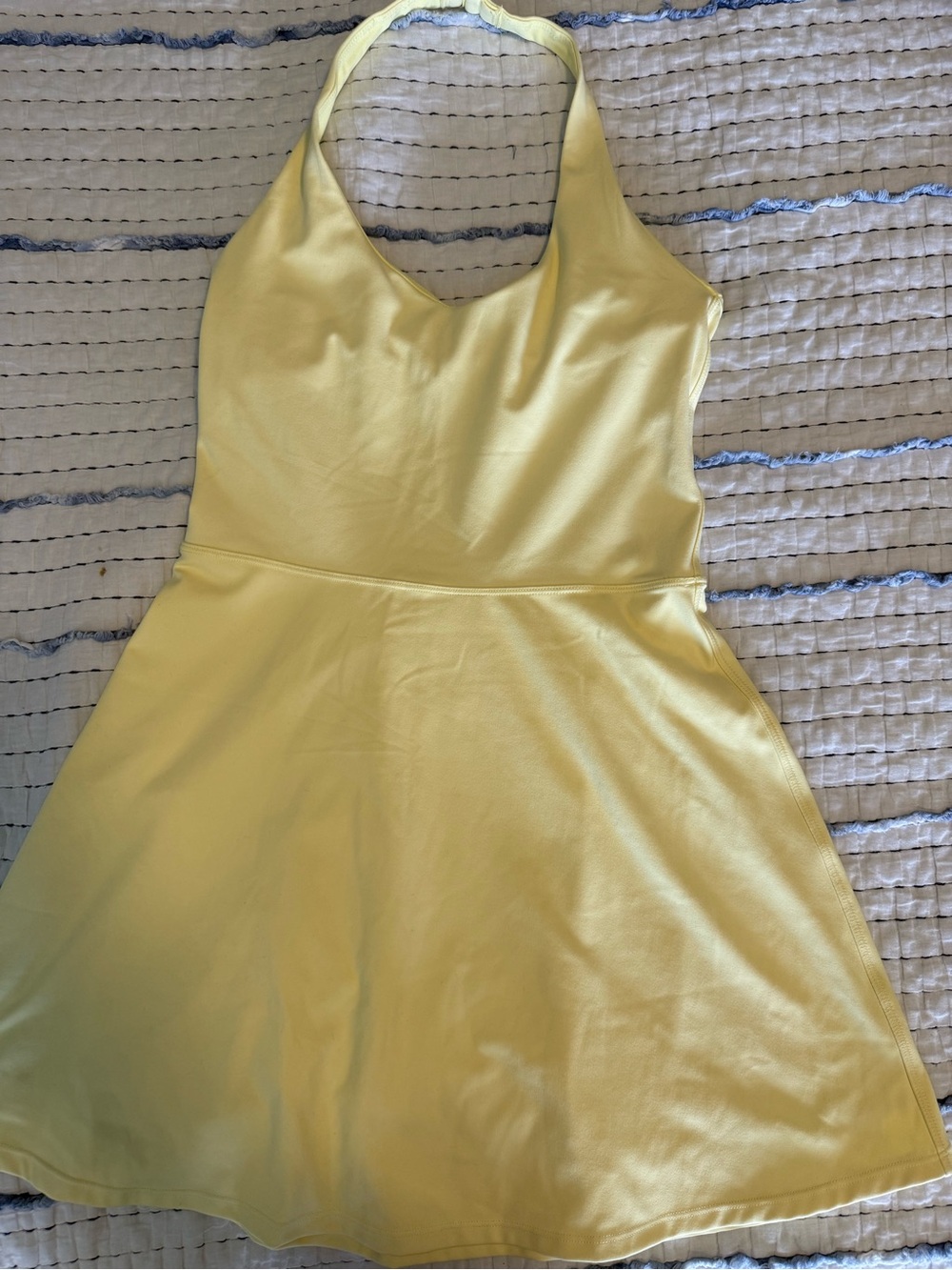 Fabletics Yellow Halter Skater Dress
